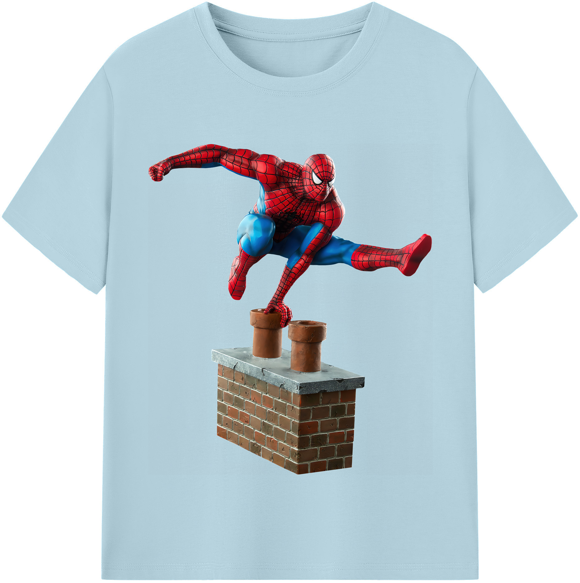 （画像用） Spider Man スパイダーマン 綿100％半袖Tシャツ（フロントプリント）